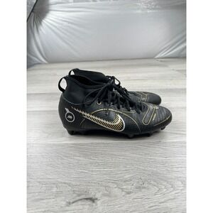 Nike Cleats Youth Black Gold Y Mercurial Superfly 8 Academy FG Soccer Size 4.5